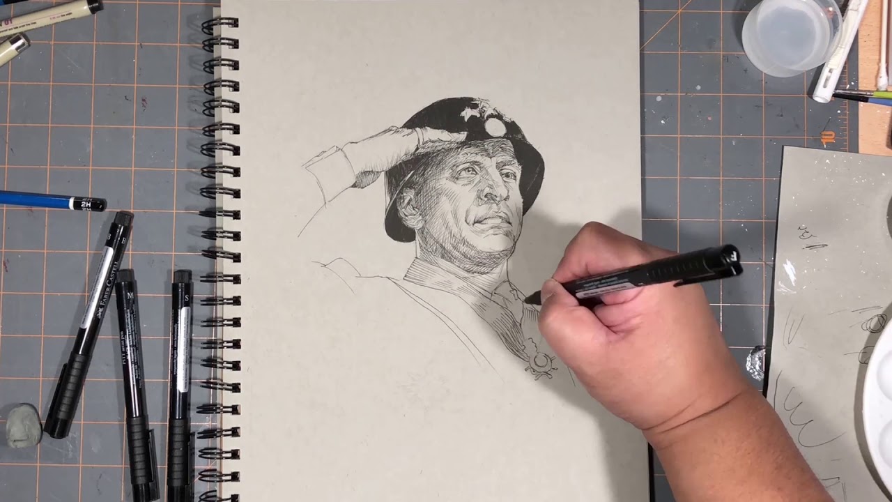 George C Scott portrait (time lapse)