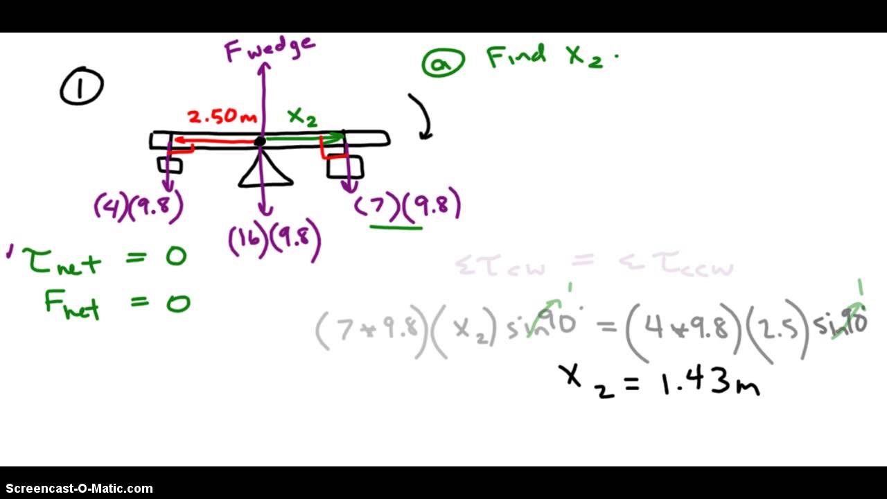 Rotational Equilibrium Problems