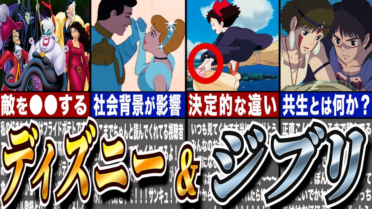 ディズニーとジブリの違いを考察してみた【ゆっくり解説】