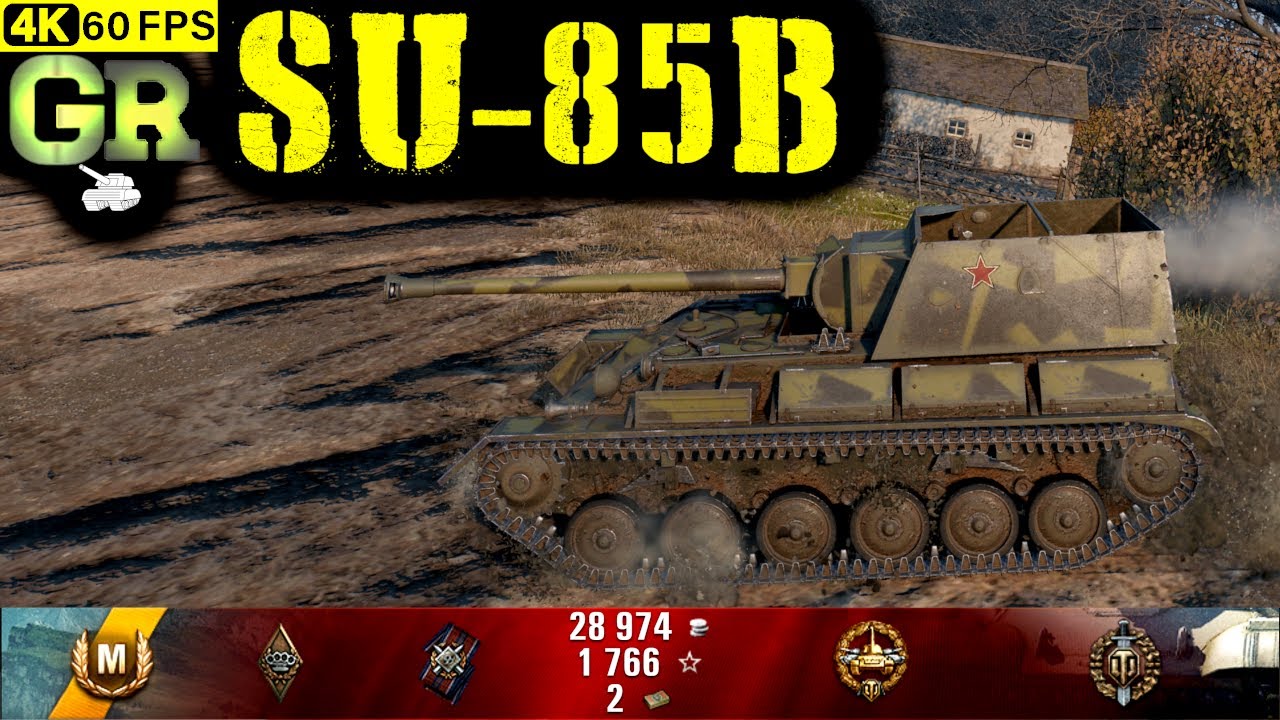 World of Tanks SU-85B Replay - 10 Kills 3.2K DMG(Patch 1.4.0)
