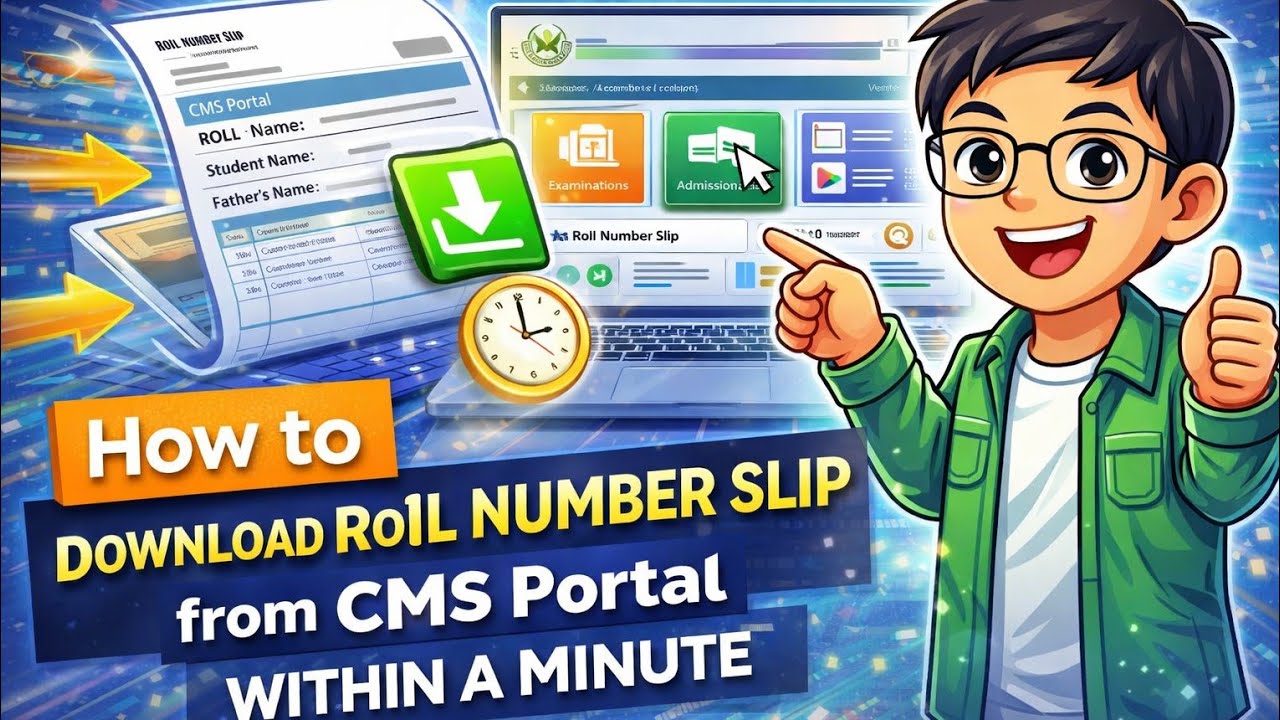How To Download Roll Number Slips through CMS Portal within a minute
