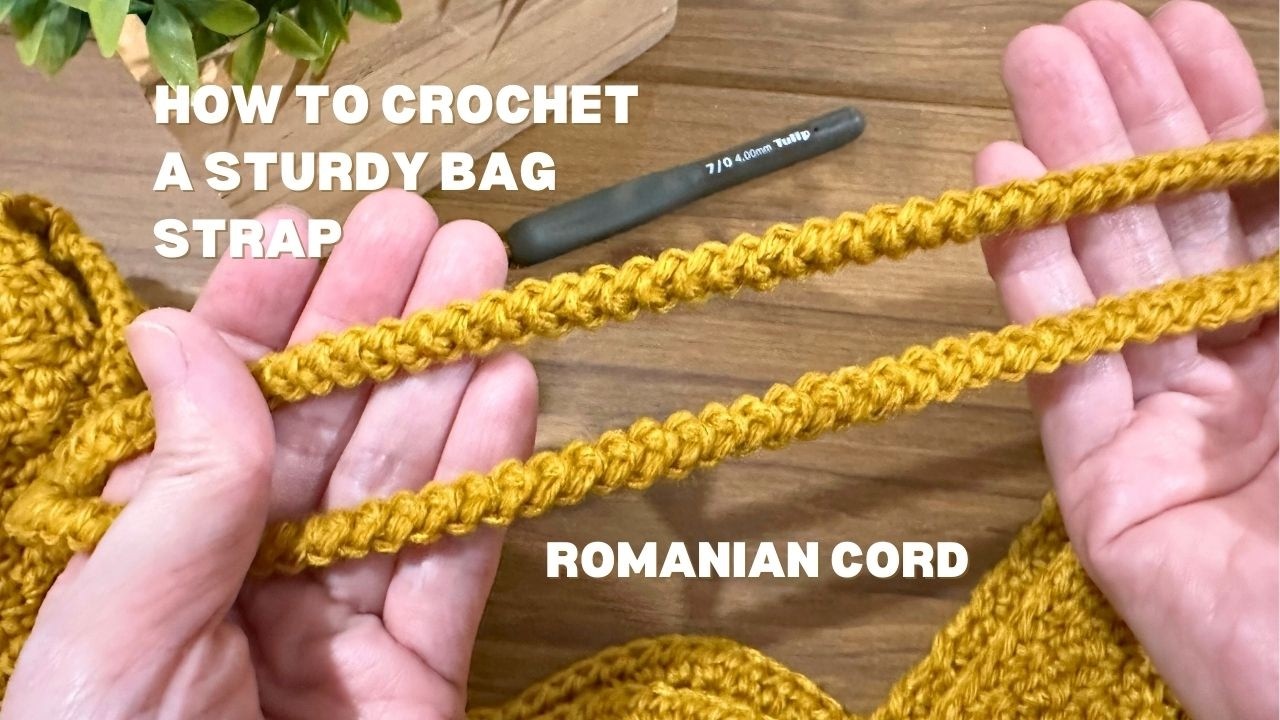Romanian Cord - How to crochet a sturdy bag strap #simplicity888 #crochettutorials #youtubetutorial
