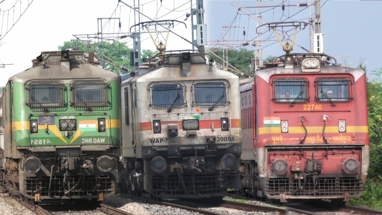 Dangerous Crossing at 130kmph by Brahmaputra+North East+Sampark Kranti+Intercity - Indian Railways