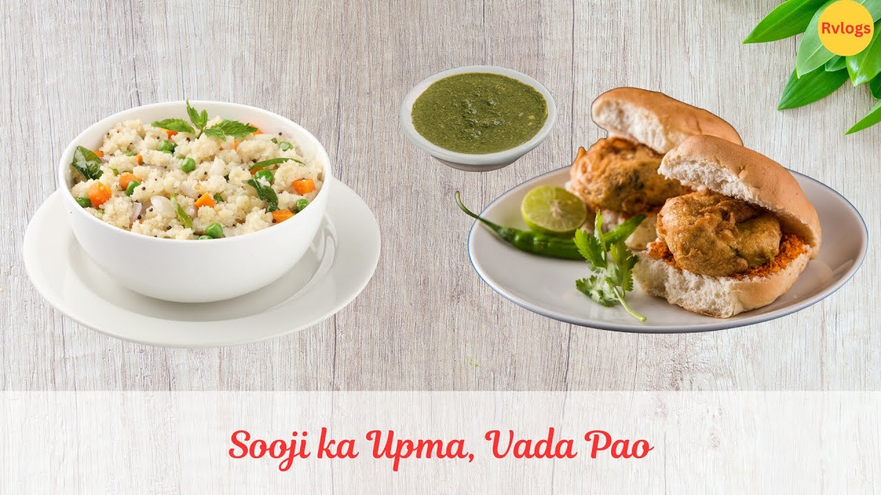 Vada Pao, Sooji ka Upma #rashivlogs6196 #vadapao #upma #dabeli #rk #homemade #streetfood 