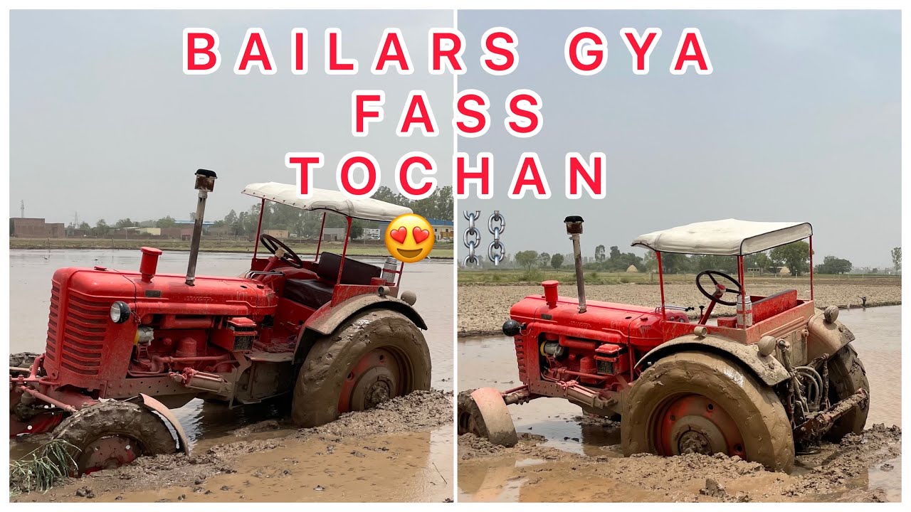 Belarus stuck in field | Pulling out with Tochan Tractor😍