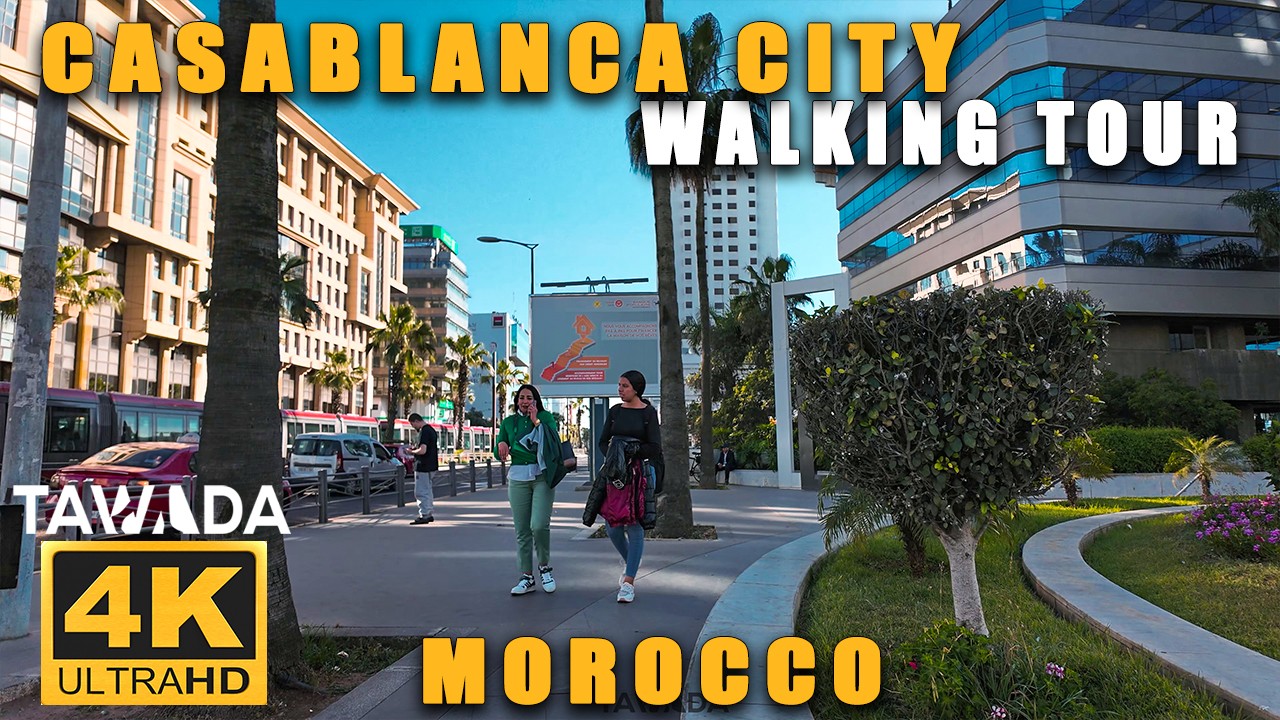 Casablanca city Walking tour 🇲🇦 4K UHD Morocco 🇲🇦