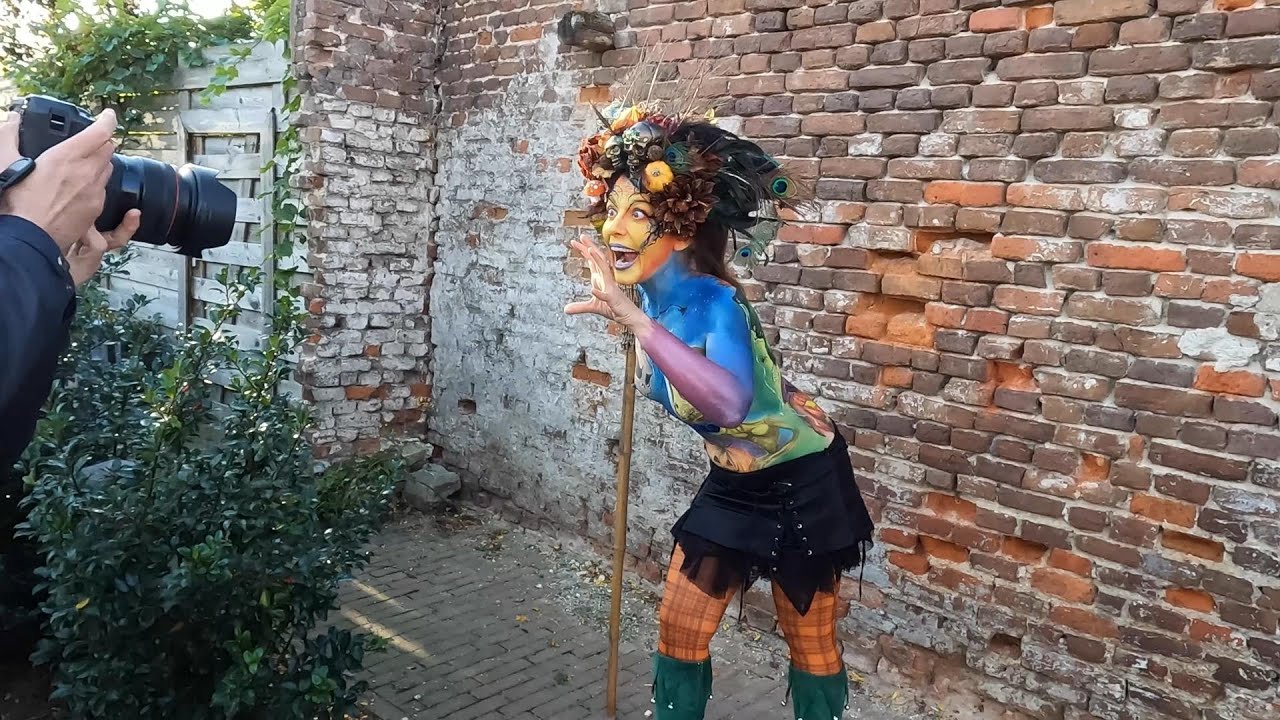 body art at Kunst Ovaal Nederweert, body painting Halloween and Autumn