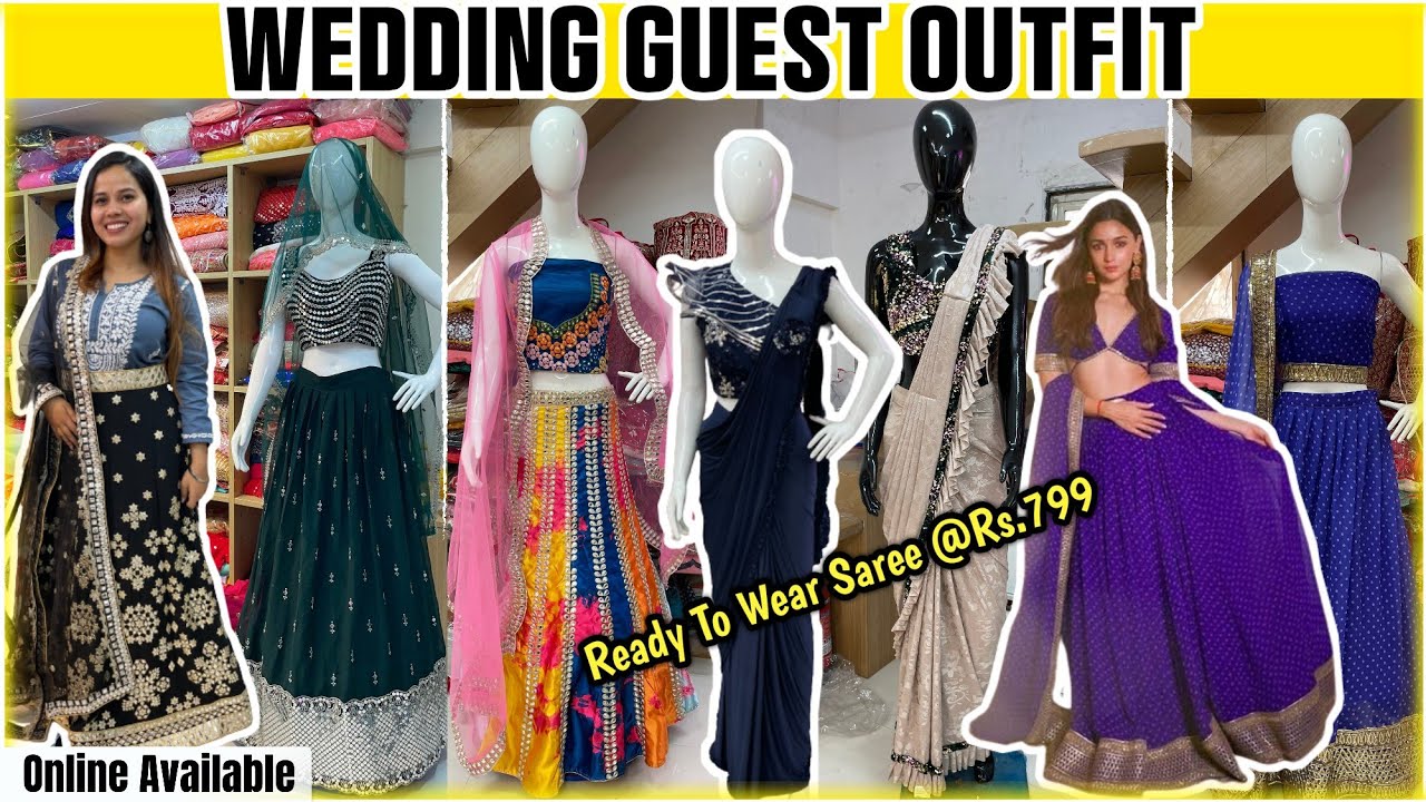 सूरत- Affordable Wedding Outfit | Party Wear Lehenga for Sangeet | Chikankari | Ready to Wear Saree