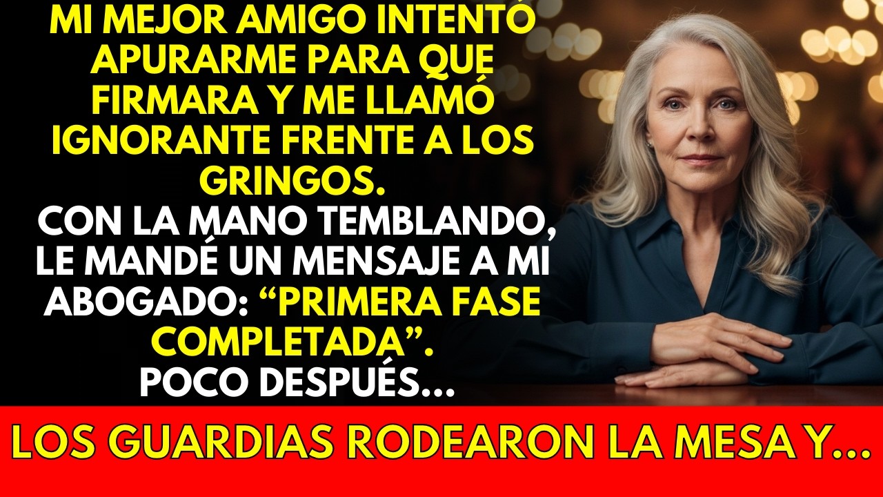 “La mesera me susurró: ‘No firme… él la está estafando’ (Era mi mejor amigo)