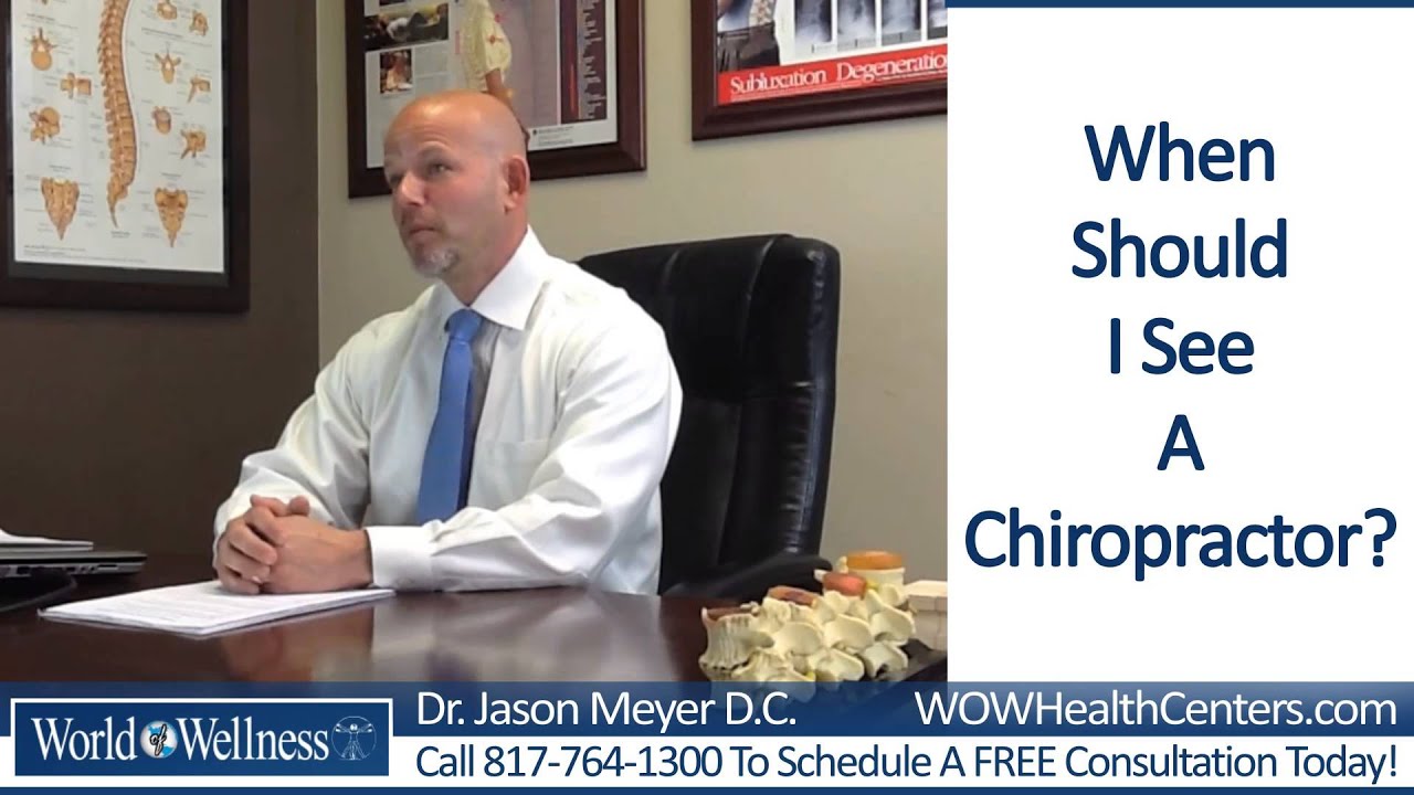 When Should I See A Chiropractor I Dr  Jason Meyer DC Reviews Your Chiropractic Questions