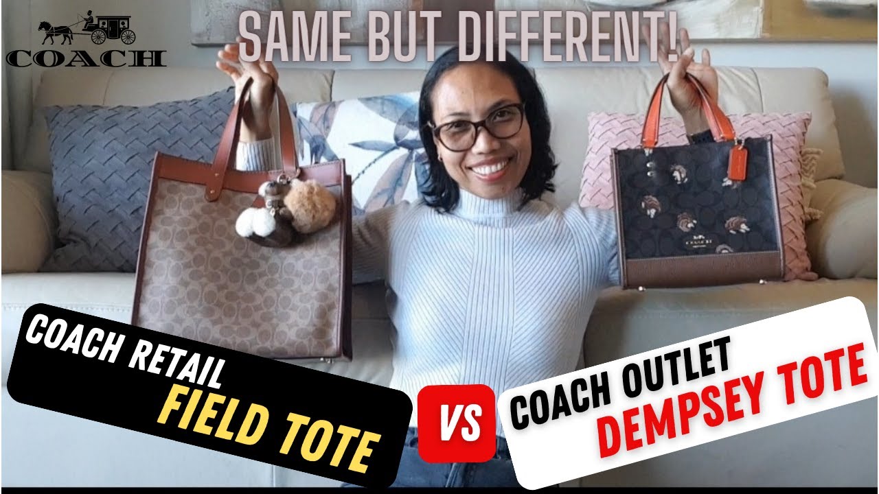 COACH RETAIL FIELD TOTE VS. COACH OUTLET DEMPSEY TOTE | AISA FROM ASIA | #coach #coachbags