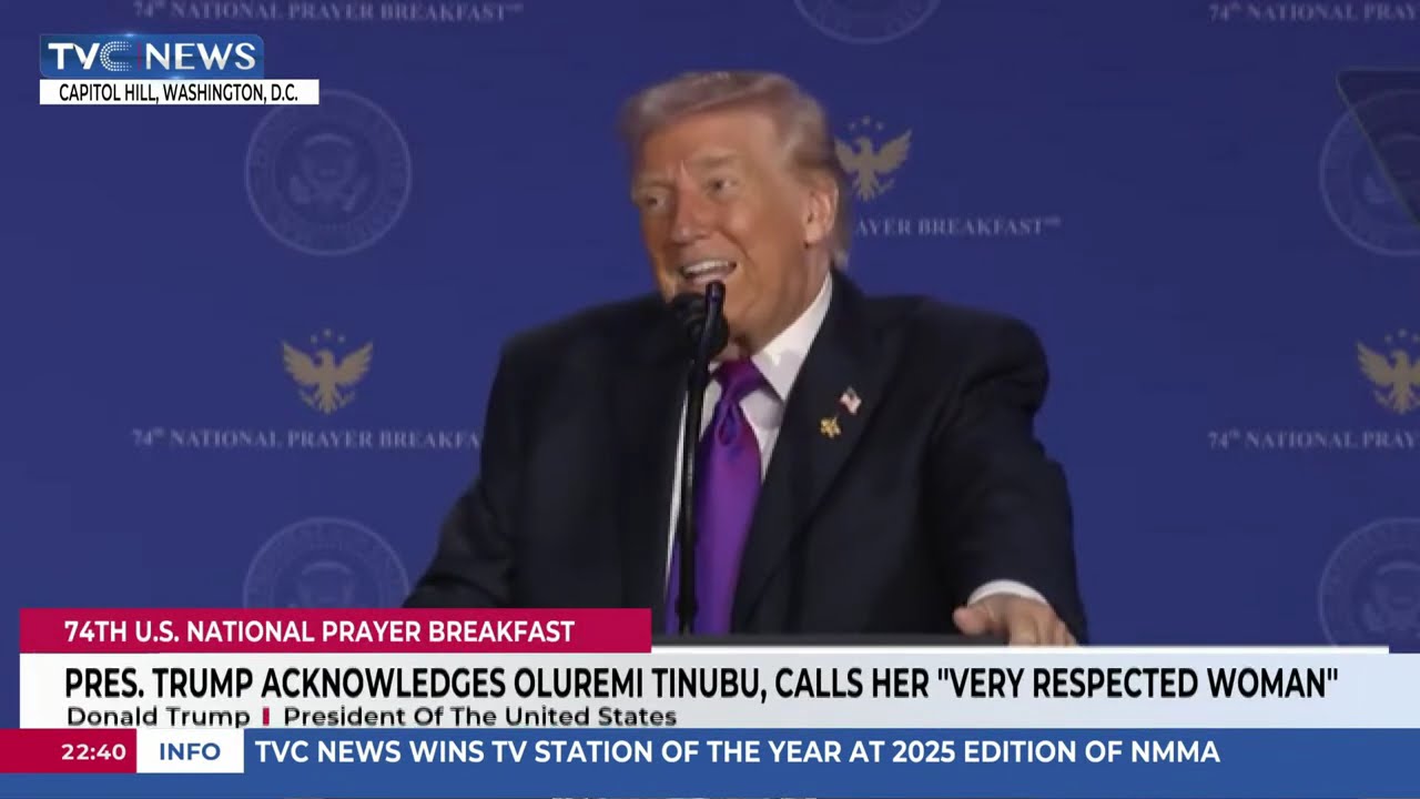 Pres. Trump Acknowledges Oluremi Tinubu, Calls Her 