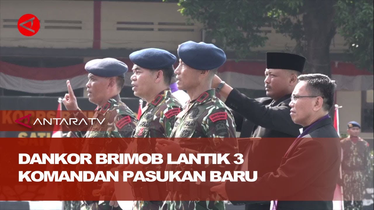 Dankor brimob lantik 3 komandan pasukan baru