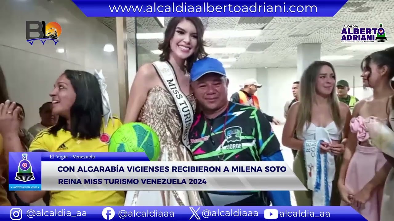 🎥 Así fue la llegada de Milena Soto @milenapaolasoto Miss Turismo Venezuela 2024 a El Vigía.