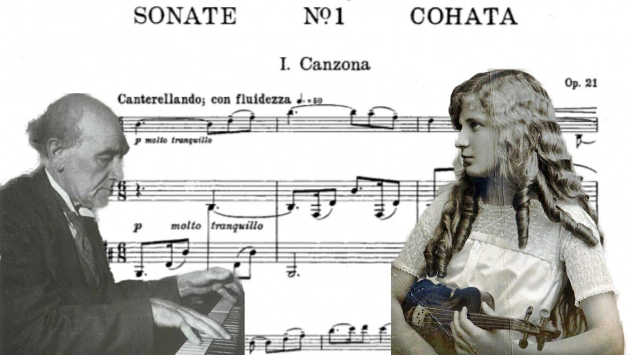 Nikolai Medtner (Piano) plays Medtner's Violin Sonata no 1 op 21 with Cecilia Hansen (Violin)