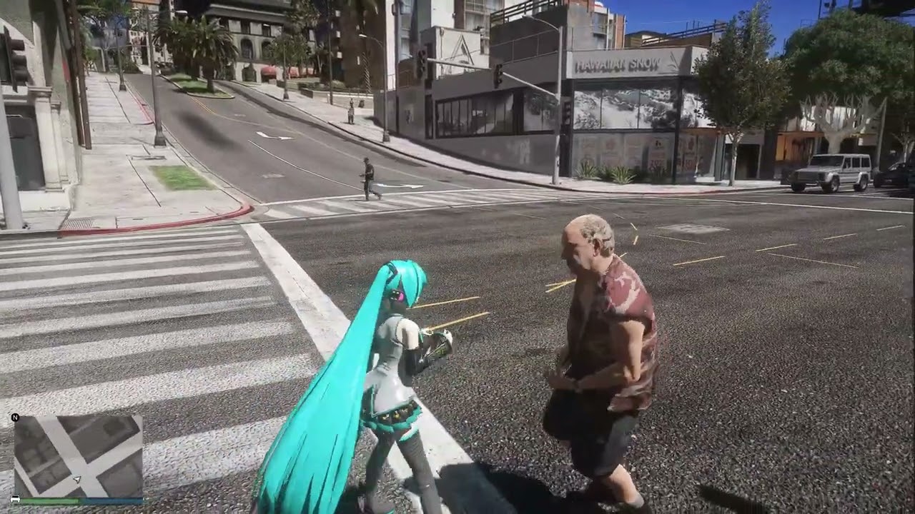 miku walking around los santos and causing chaos (gta v #34)