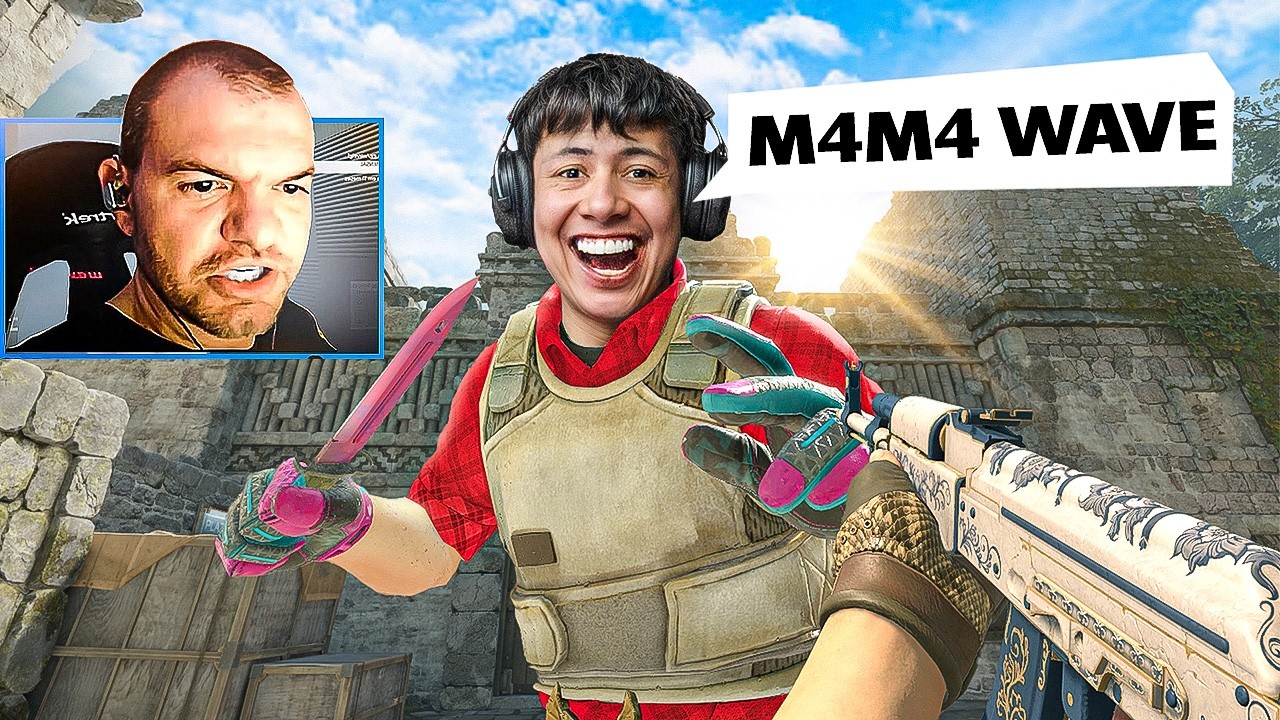COLOQUEI o WAVEIGL PARA M4MAR no CS 2 em LIVE! (ele tiltou!? KKKKKKKK)