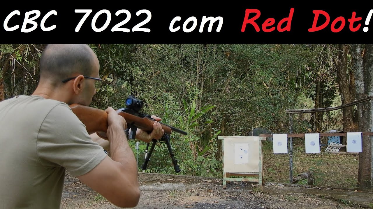 Rifle CBC 7022 com Red Dot ficou bom?! Agrupamento, Vantagens e Desvantagens...