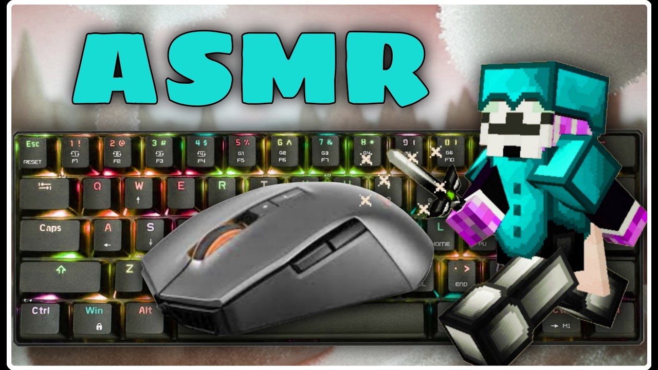Bedwars Godbridge keyboard + Mouse ASMR #bedwars  #minecraft #asmr #hypixel #godbridge