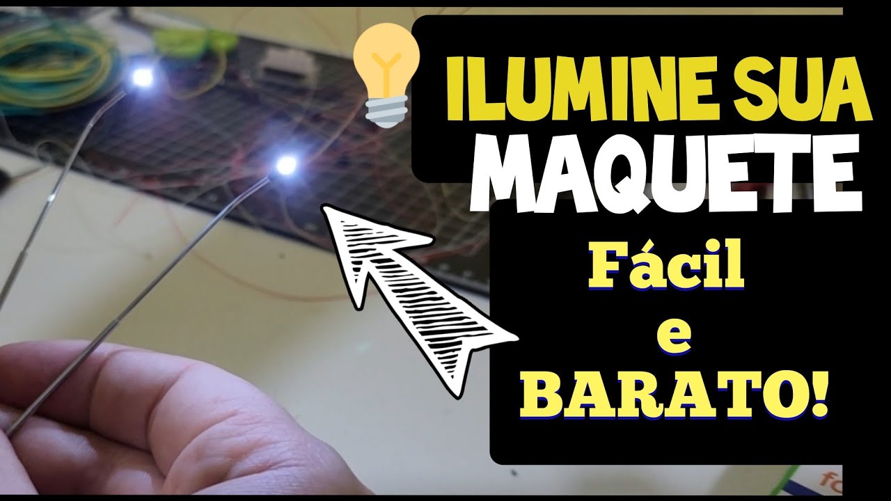 Como ligar postes de LED HO 1:87 na Maquete.