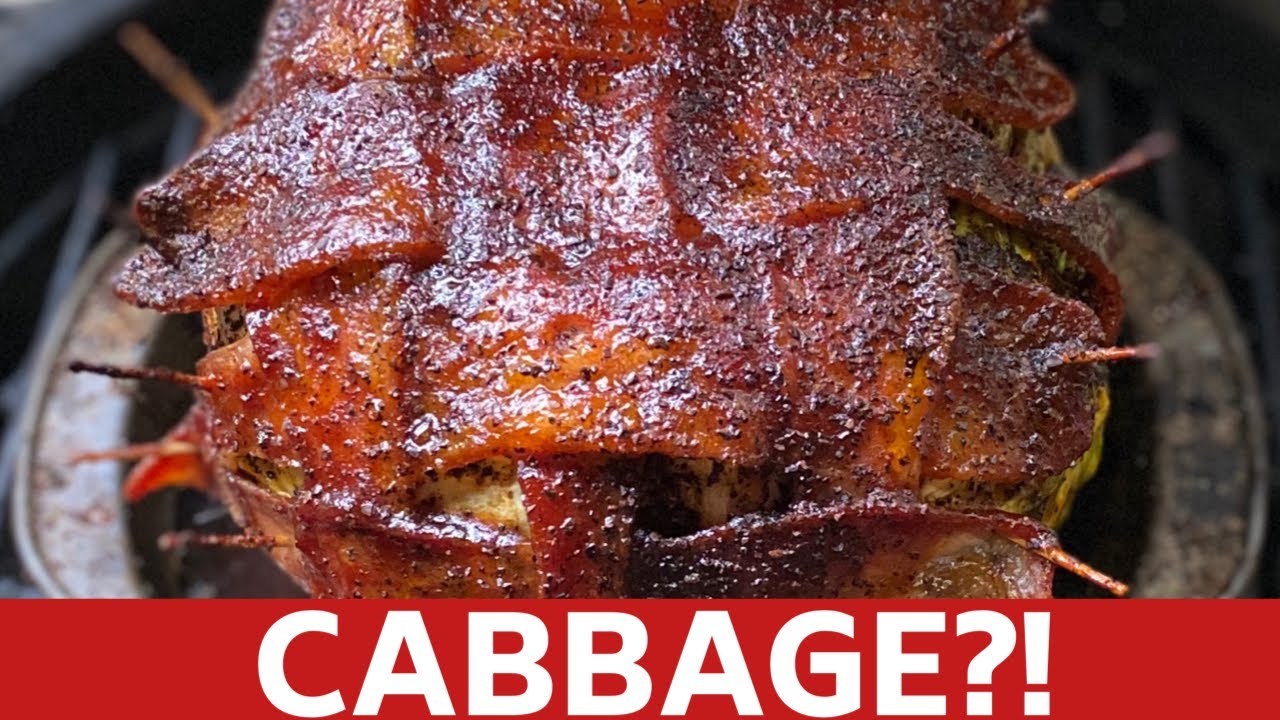 Smoked Cabbage | How to Smoke a Butter & Garlic Stuffed Bacon Wrapped BBQ Sauced Head of Cabbage