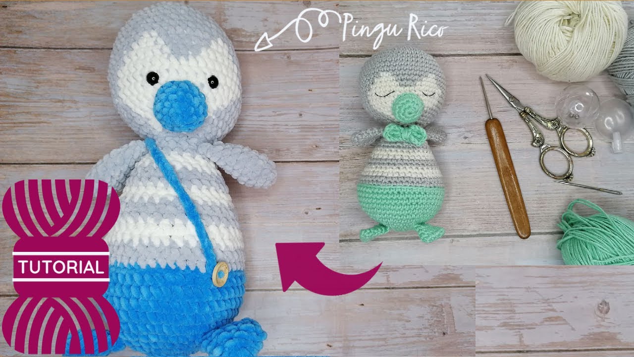 🐧 Crosetam Pinguin de Catifea
