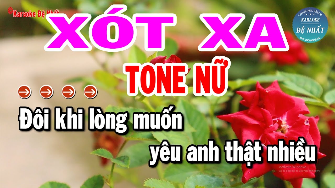 Karaoke Xót Xa Tone Nữ Nhạc Sống Trữ Tình Dễ Hát Nhất | Karaoke Đệ Nhất