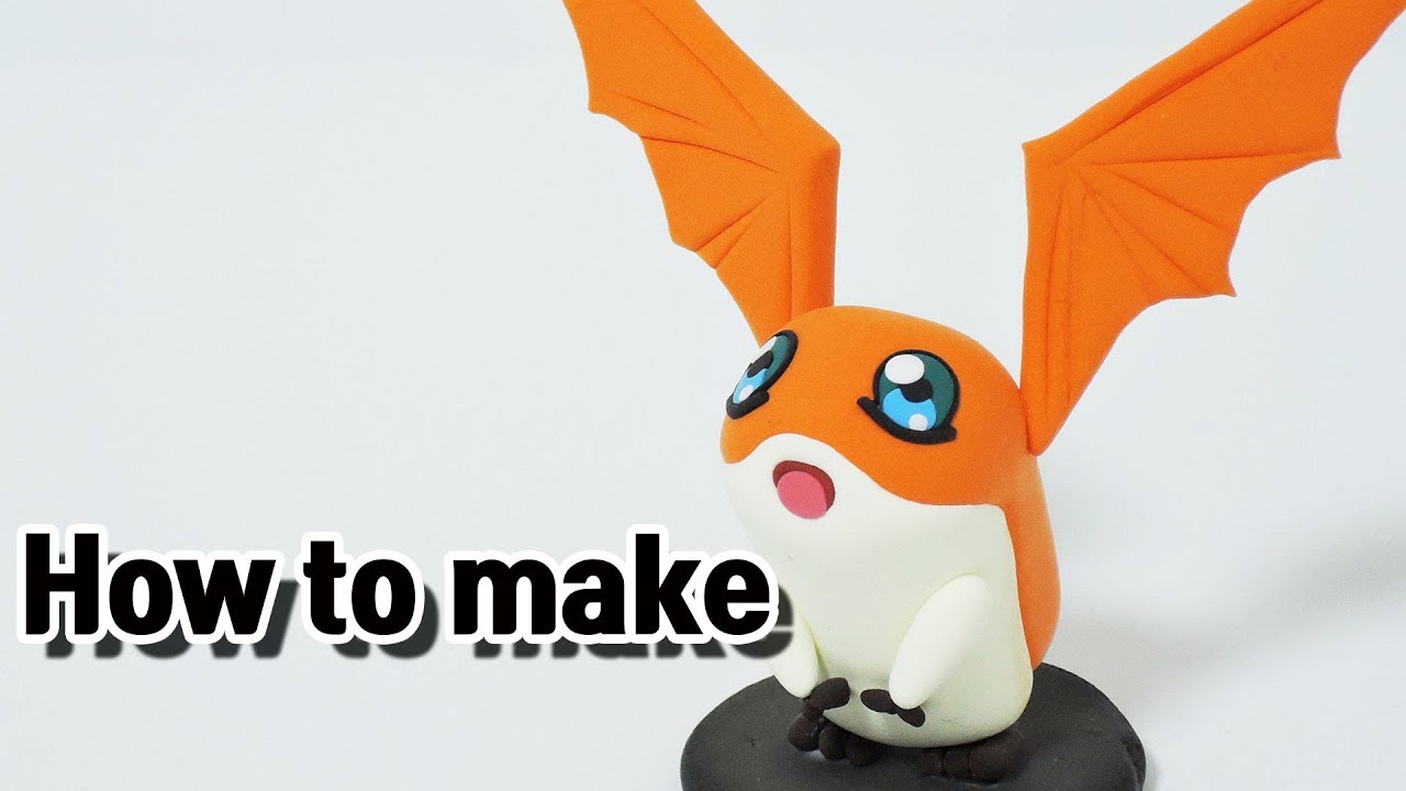 Sculpting Patamon Digimon in Clay