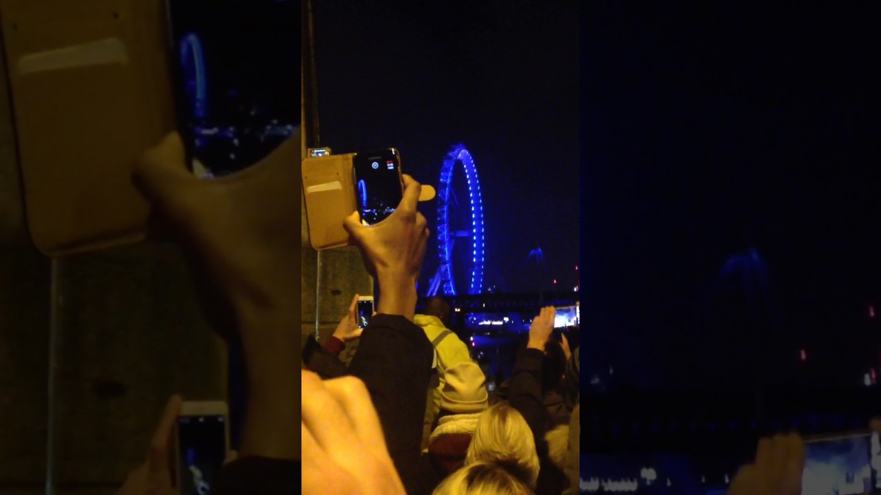 London: Red Area View New year celebration firework