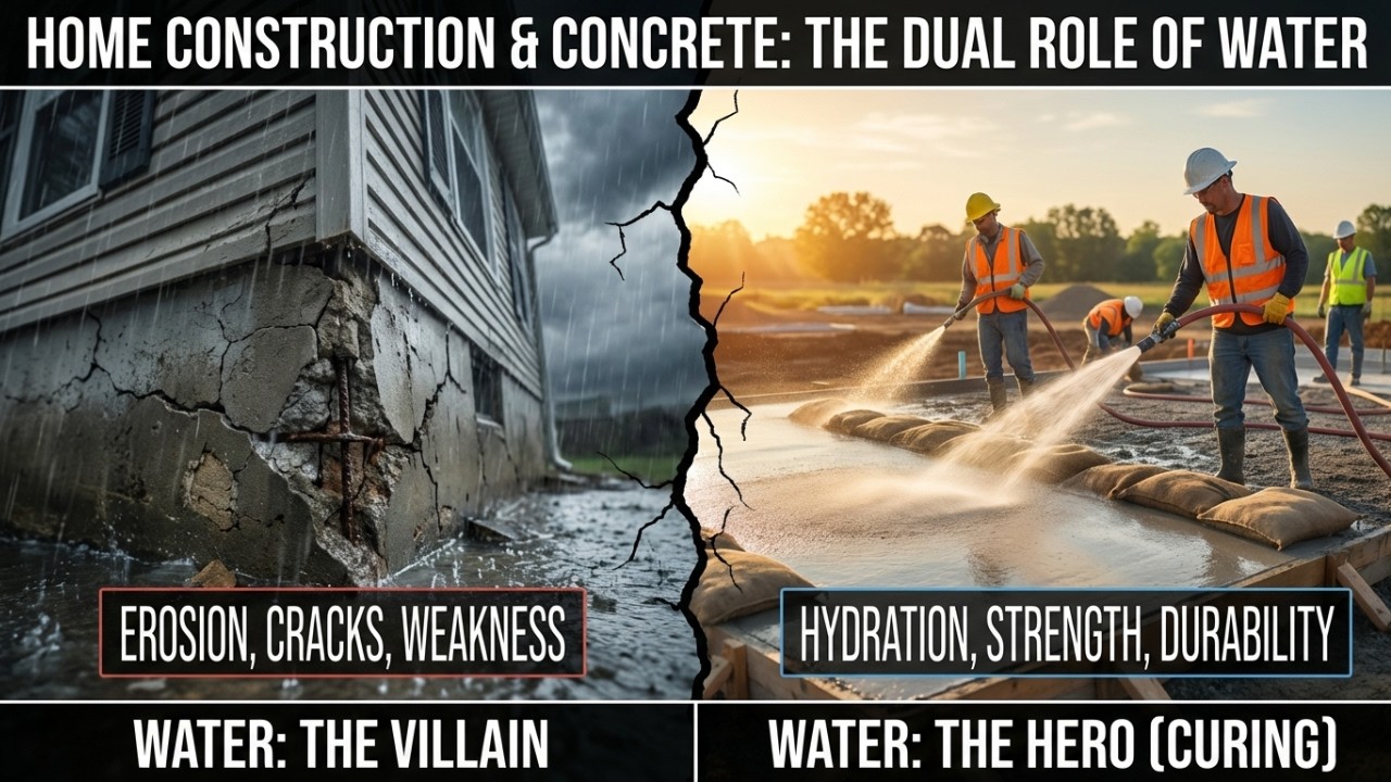 If you add too much water to concrete? 🛑Don’t make this mistake! (Day 12) In English
