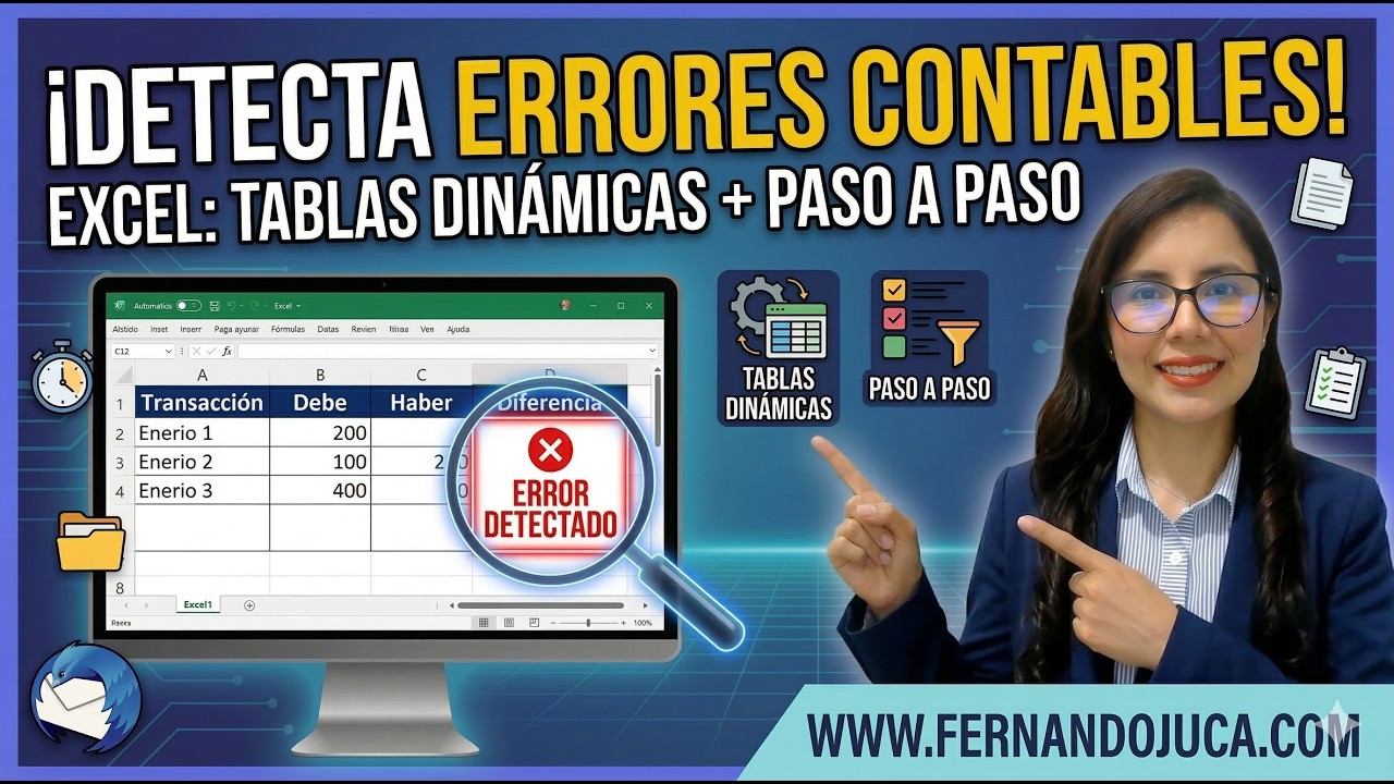 📊 Cómo Detectar Errores Contables con Excel Paso a Paso