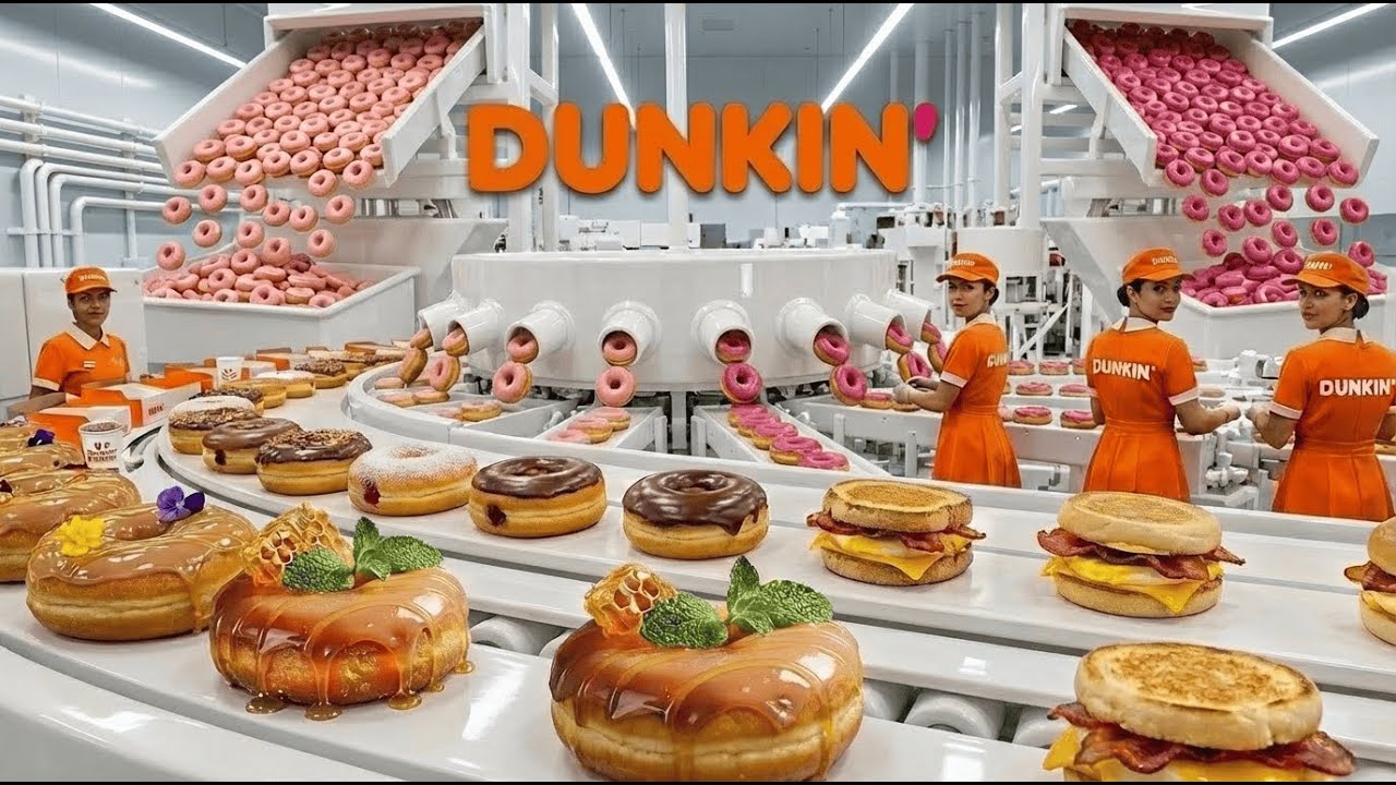 World's Largest Donut Factories | Dunkin' USA Production Process Revealed! 🏭