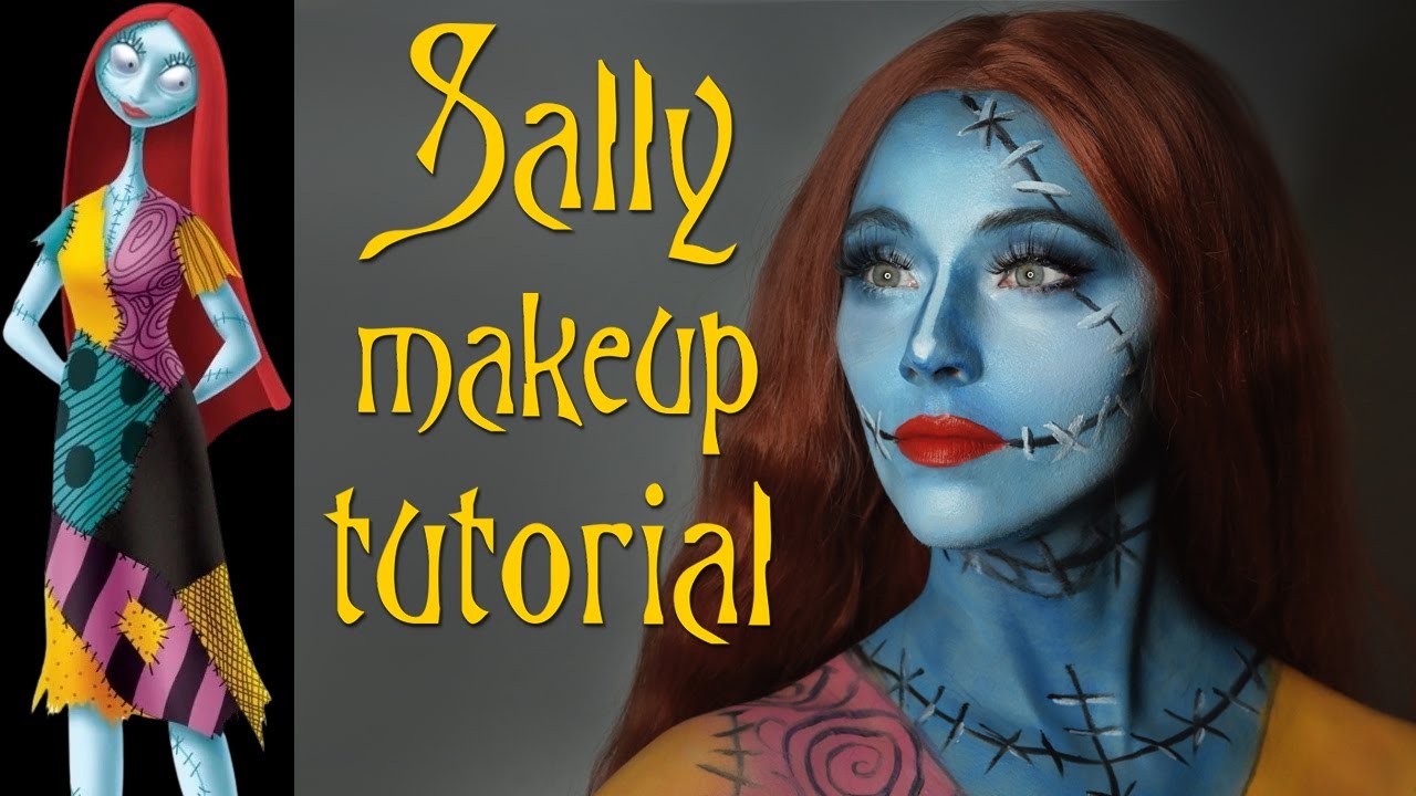 Sally 🎃 Halloween Makeup Tutorial 🎨 (The Nightmare Before Christmas)