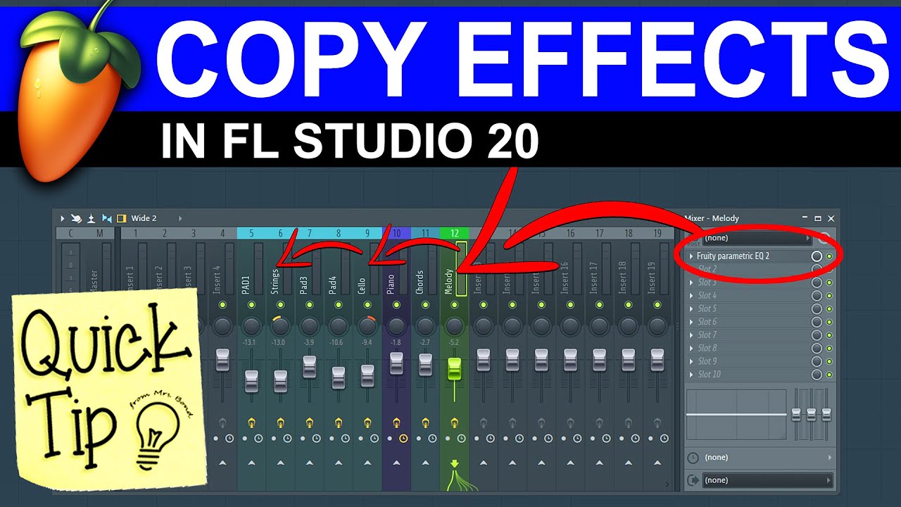 Copying Effects Between Mixer Tracks In FL Studio 20