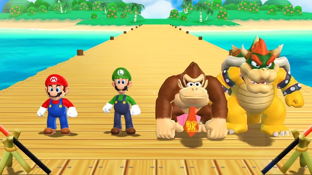Mario Party 9 Step it Up - Mario Vs Sonic Vs Mickey Mouse Vs Bowser (Master Cpu)