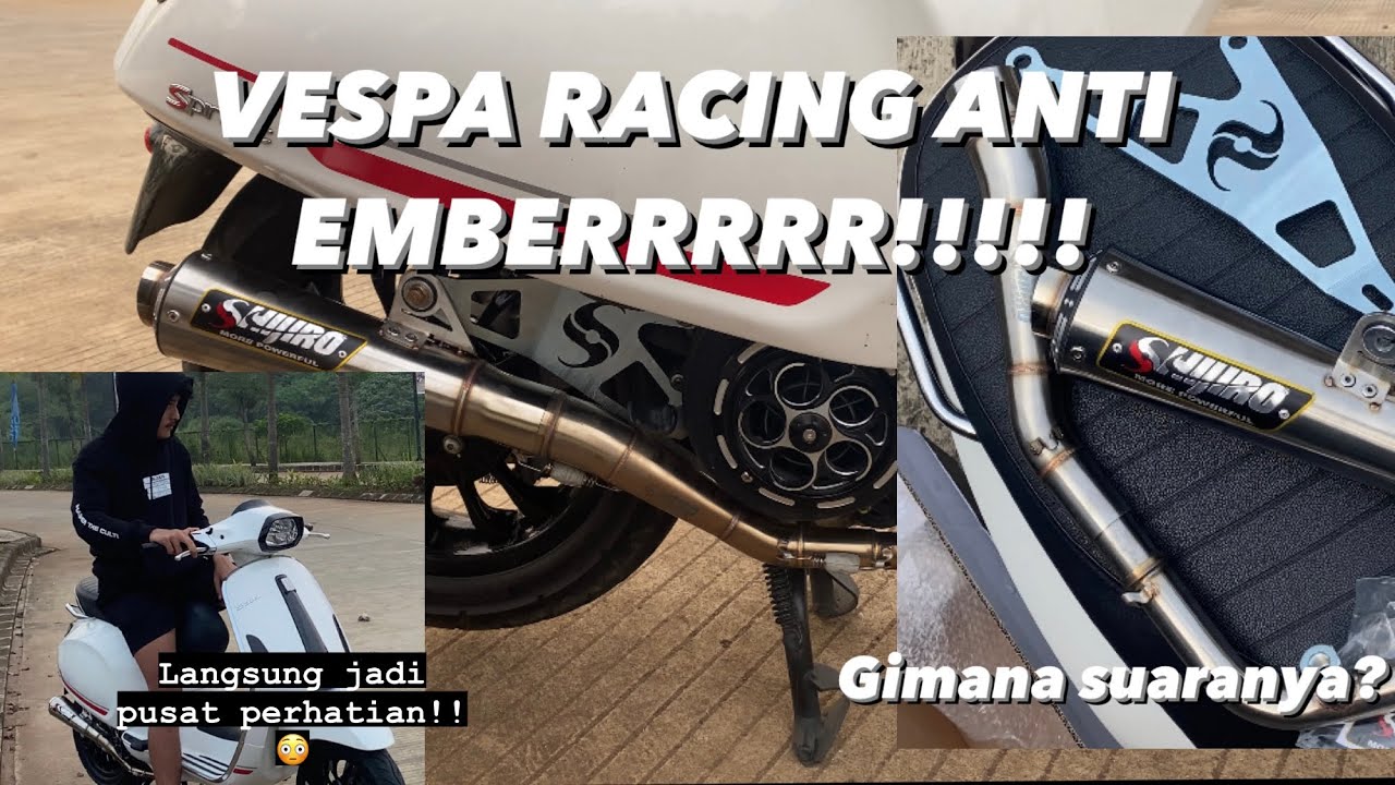 Beli knalpot budget pelajar untuk Vespa Sprit S - Shijiro M2