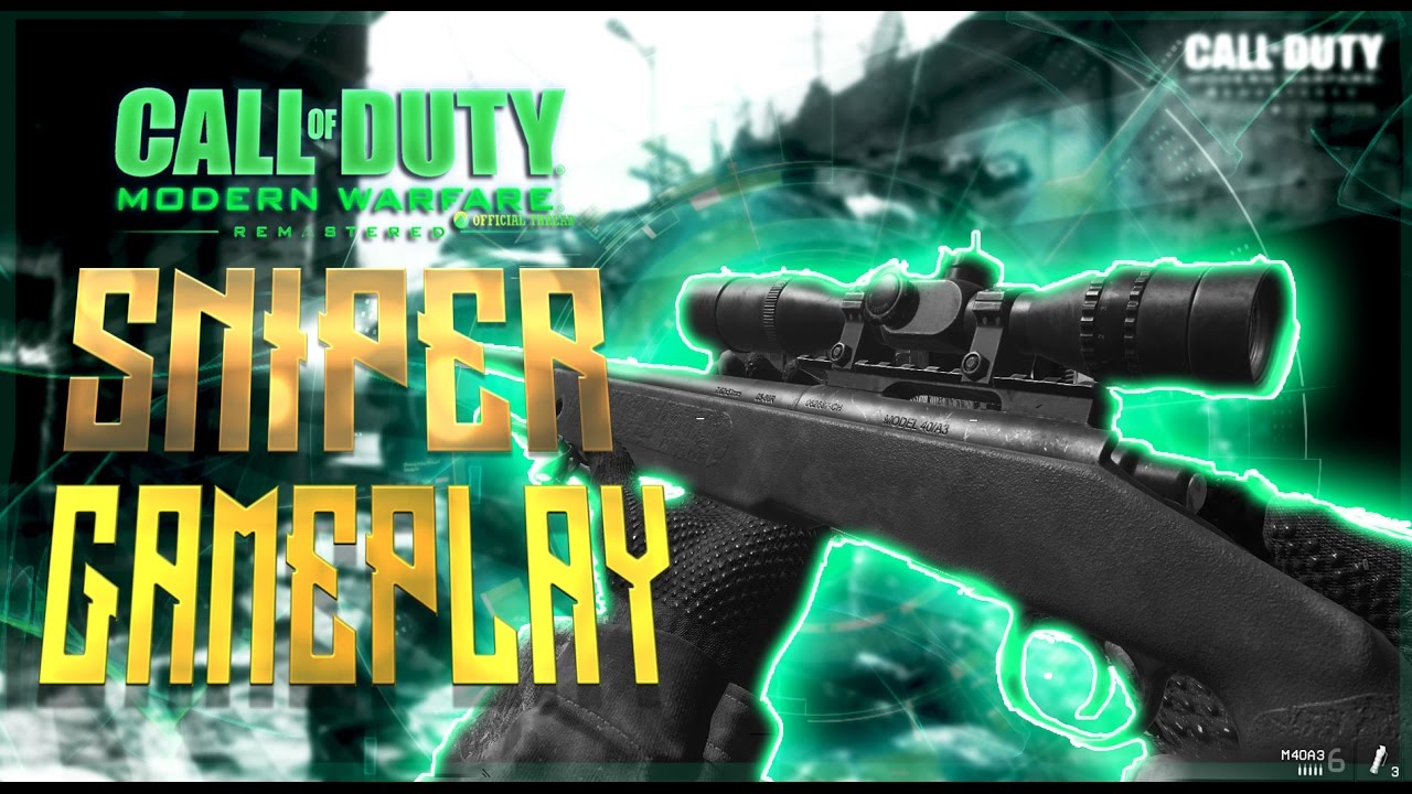 Modern Warfare Remastered - SNIPER GAMEPLAY (Call Of Duty 4 Remastered 2016)