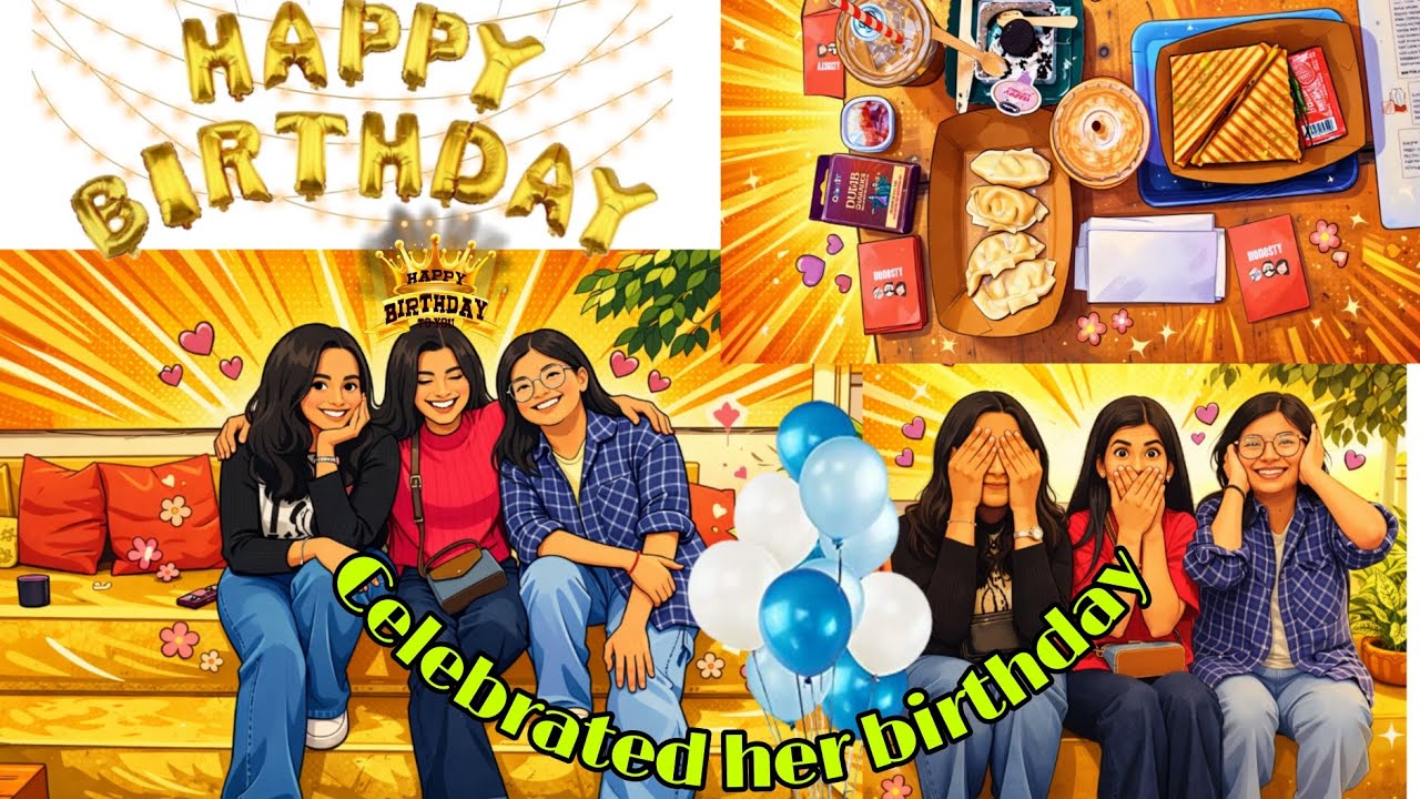 Celebrated my friend birthday 🥳|DAILYVLOG| #trending #birthday #friends #cafe #surprise #dailyvlog 
