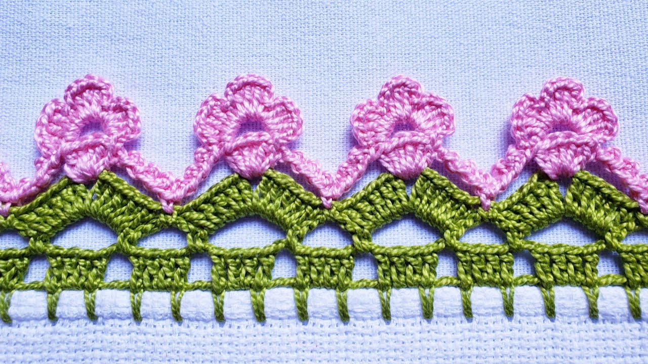 Barrado/bico para pano de prato #croche #crochet #barradinhodecroche 🌷#490