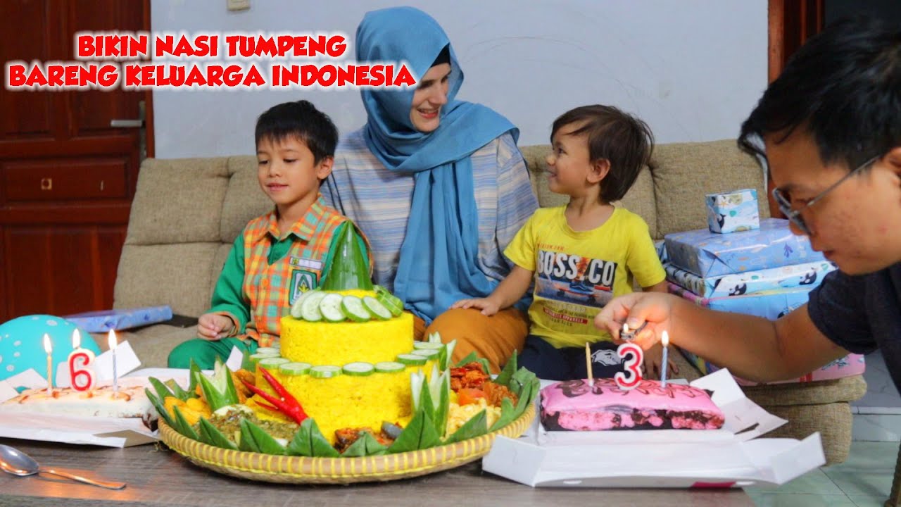 Bikin Nasi Tumpeng Bareng Viola dan anak2