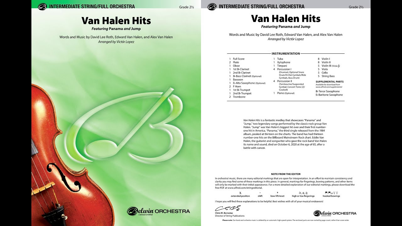 Van Halen Hits, arr. Victor López – Score & Sound
