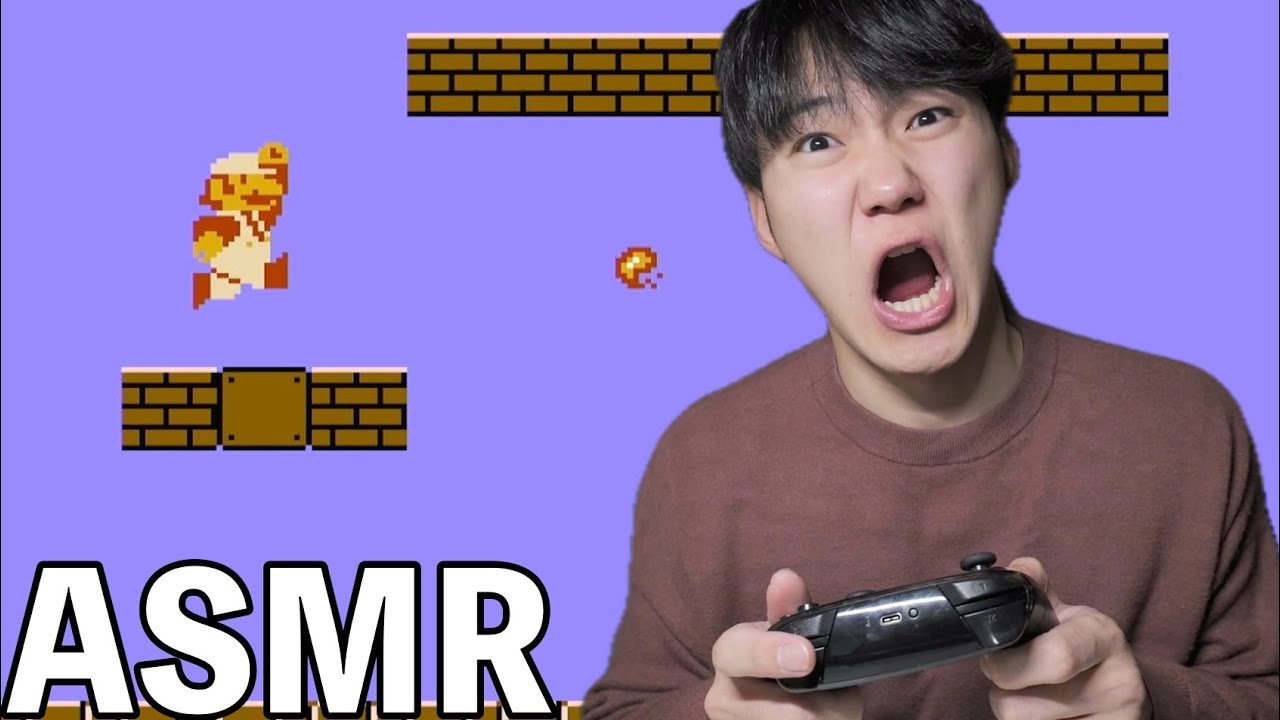 【ASMR】1時間以内にマウスサウンドをしながらマリオをクリアできる？ / Can you clear Mario while making mouth sounds within an hour?