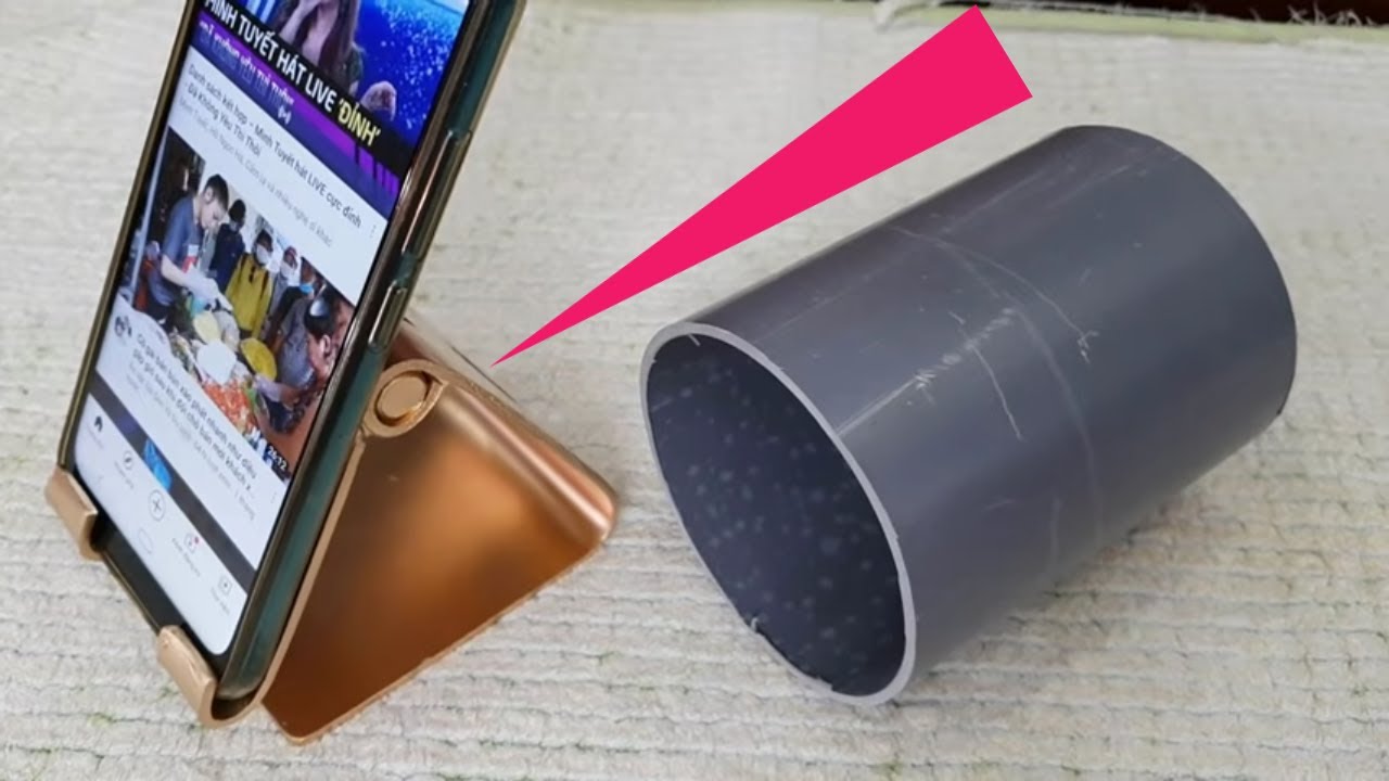 DIY Phone Stand That Moves Up and Down – Made from Plumbing Pipes!