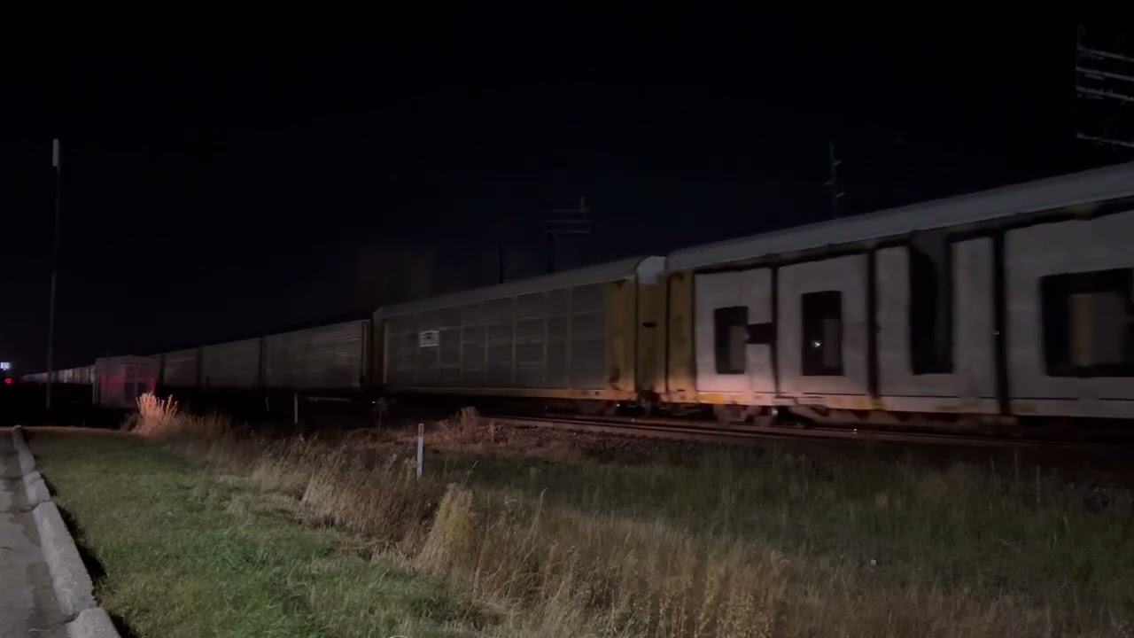 CN Manifest Train Heading East Into Winnipeg Past St. James Junction. (Nov 4. 2024)