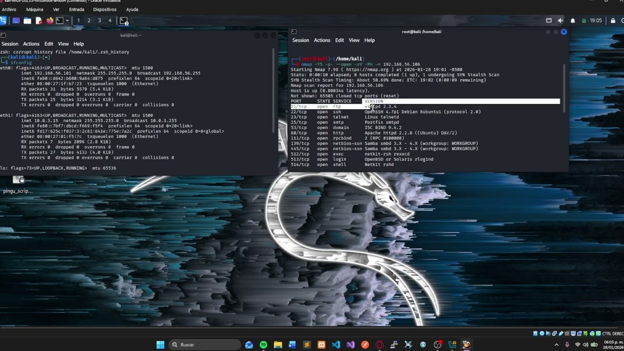 Laboratorio METAEXPLOIT y KALI