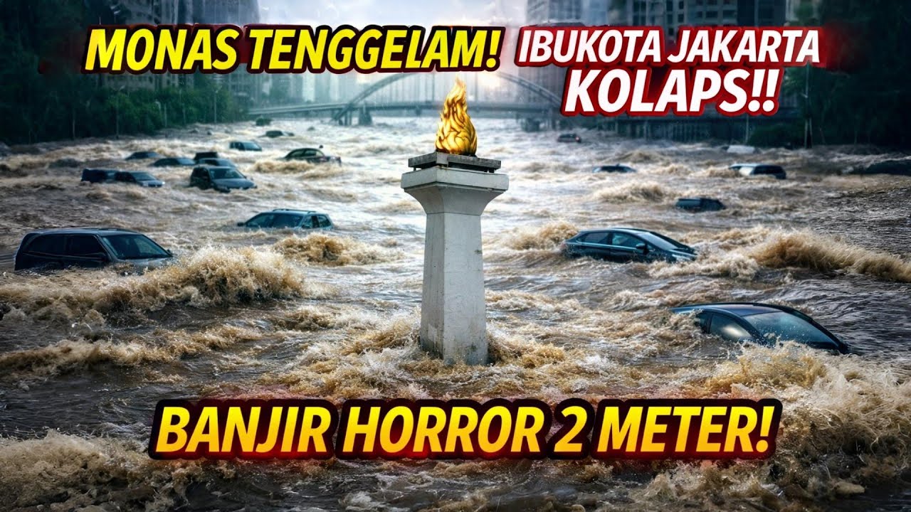 JAKARTA LUMPUH ! 😱🌊 BANJIR PARAH RENDAM JALAN UTAMA & PEMUKIMAN WARGA, MONAS NYARIS TENGGELAM?!