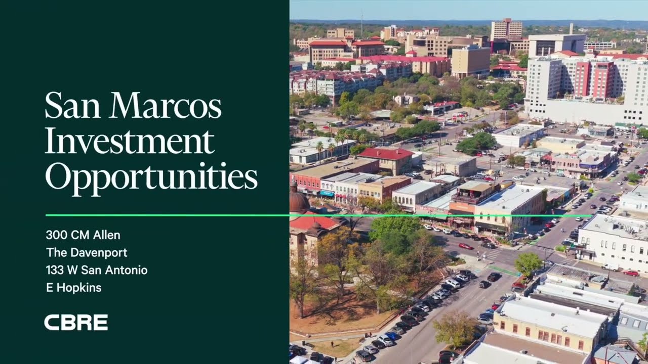 San Marcos Investment Opportunities - CBRE Capital Markets Map Animation & Tracked Motion Graphics