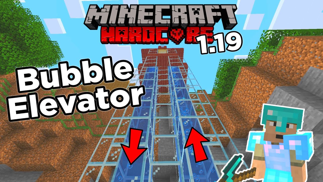Bubble Elevator to the Grotto! - Minecraft 1.19 Hardcore Survival - Ep 31