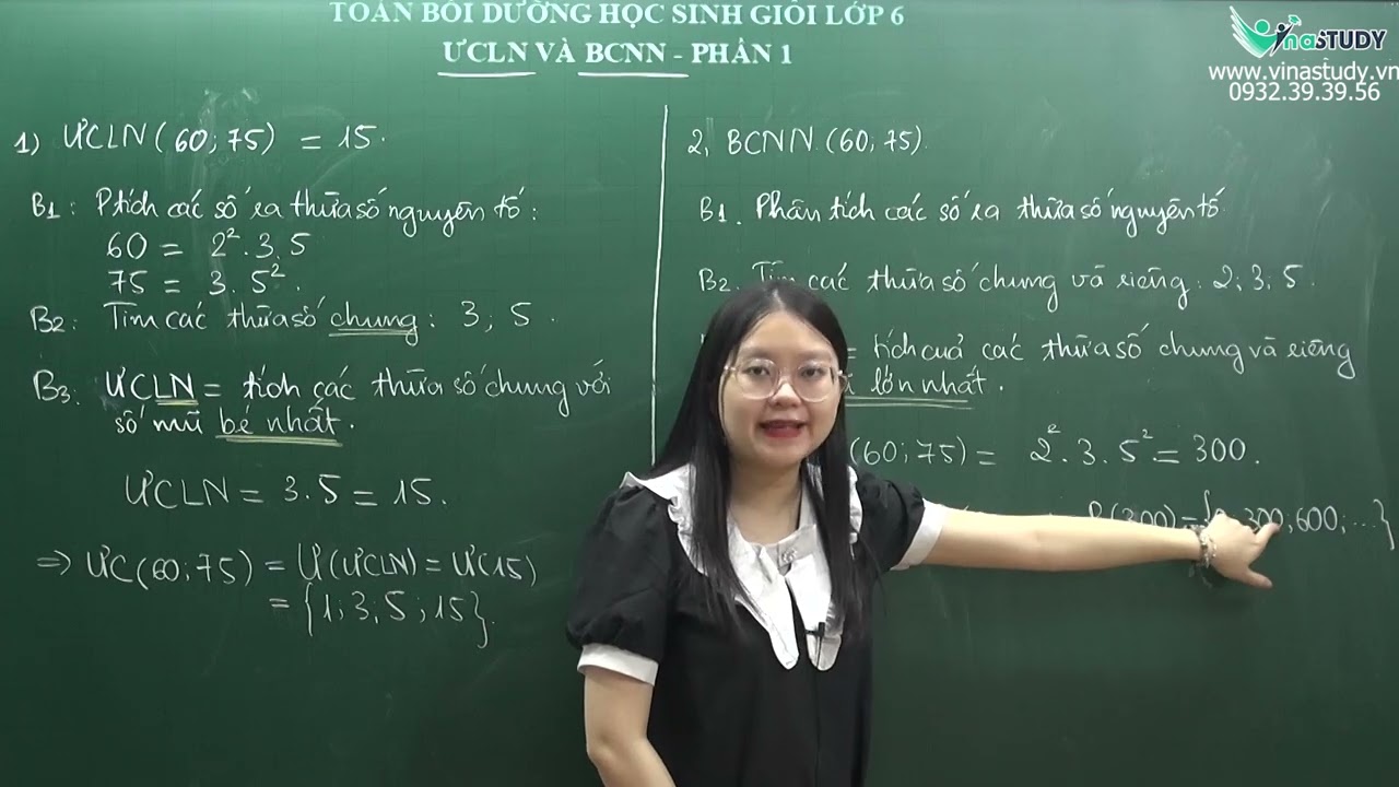 Bồi dưỡng HSG toán 6 - ƯCLN và BCNN - Phần 1 - Cô Trần Thu Trang - Vinastudy.vn