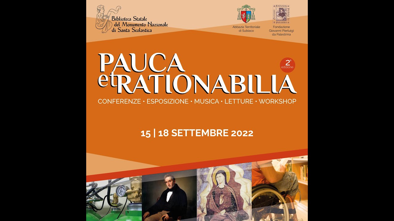 Presentazione dei Workshop - Pauca et Rationabilia - Domenica 18 Settembre